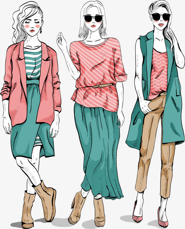 解锁创意灵感 优质手绘时尚女模特高清素材免费指南